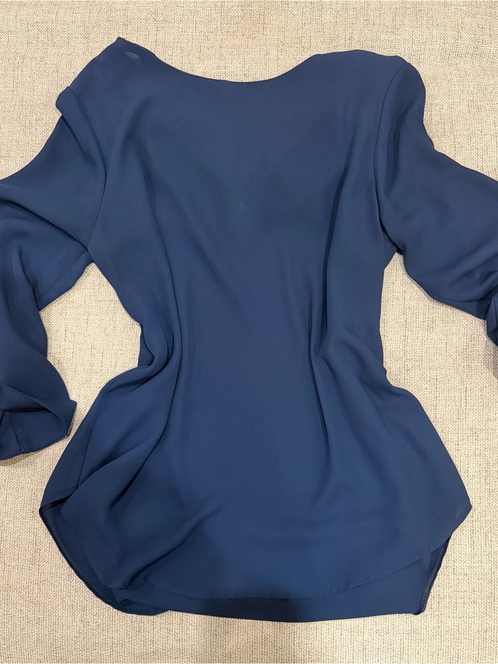 Forever 21 Navy Boatneck Long-Sleeve Blouse